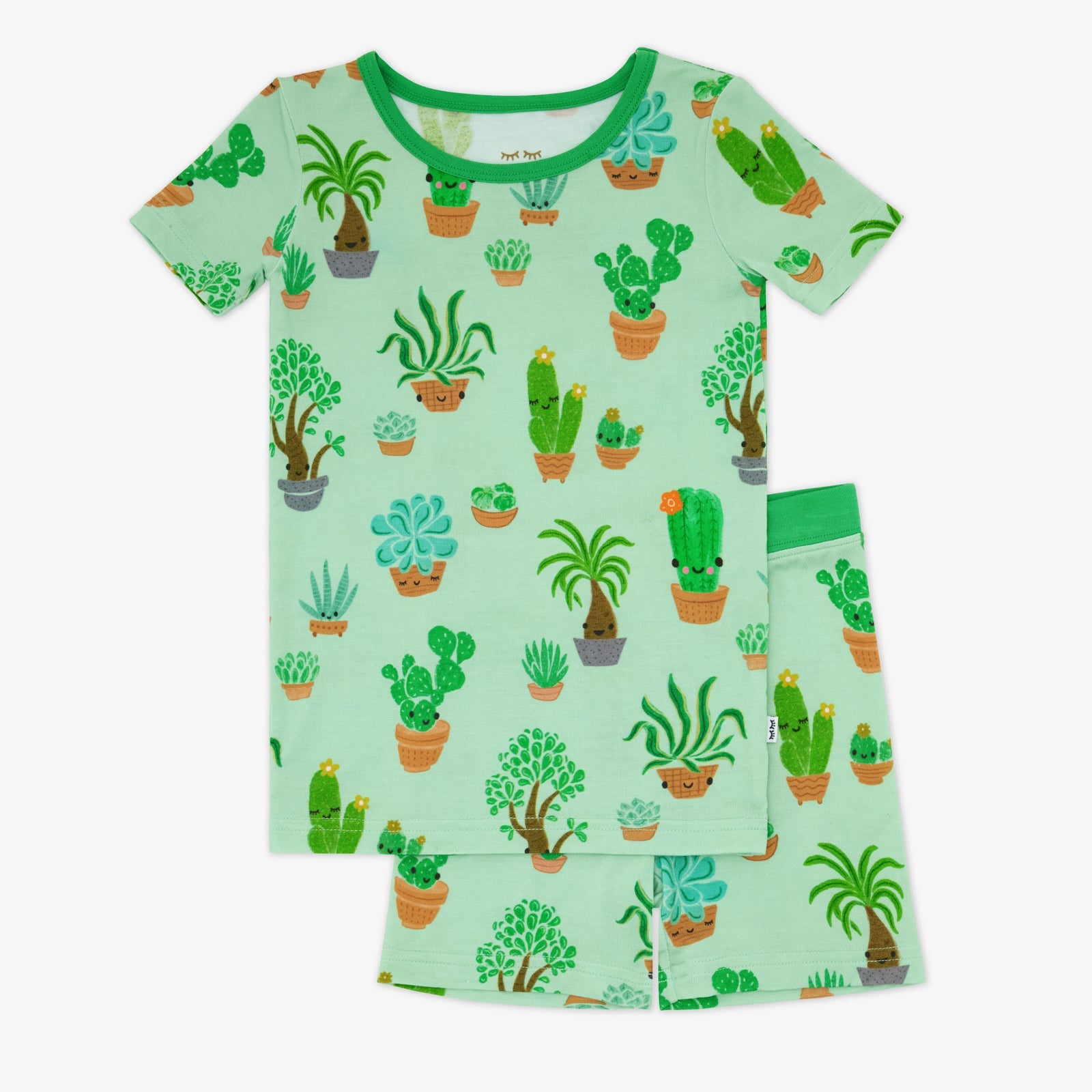 Succulent Love Two-Piece Short Sleeve & Shorts Pajama Set