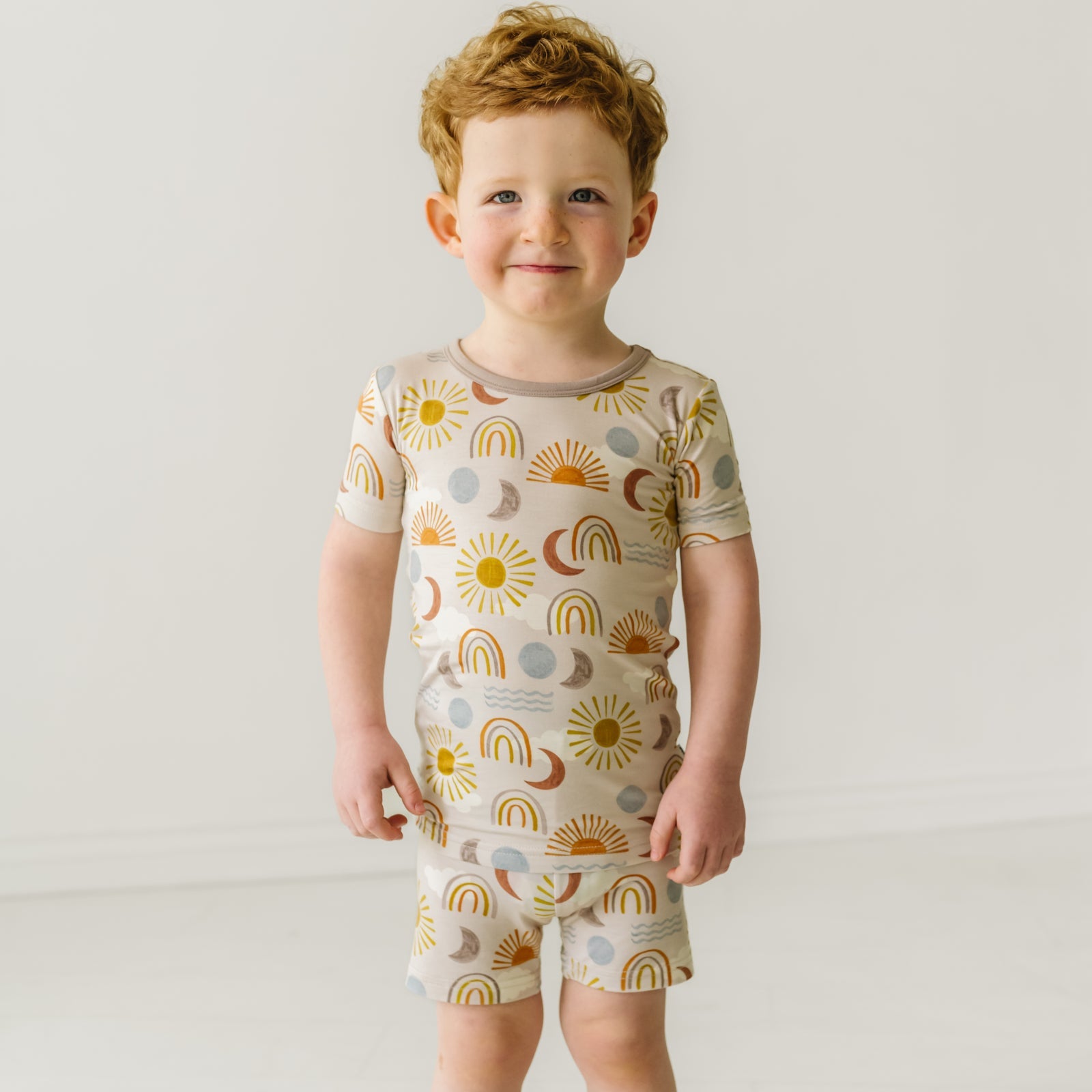 Desert Sunrise Two-Piece Short Sleeve & Shorts Pajama Set