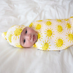 Sunshine Swaddle & Hat Set