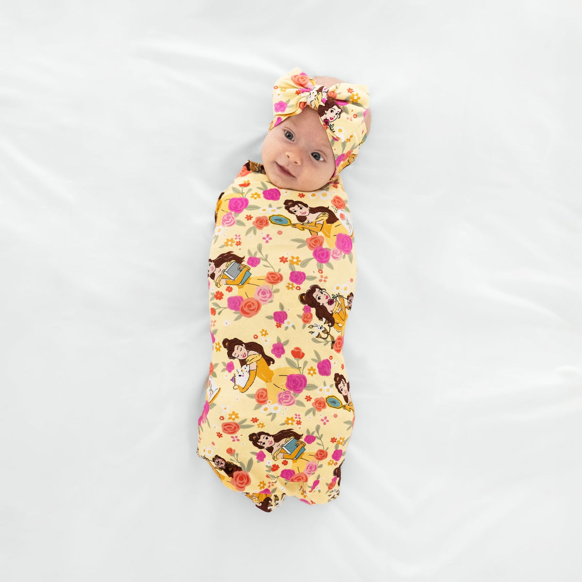 Disney Princess Belle Swaddle & Luxe Bow Headband Set