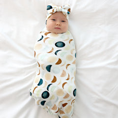 Luna Neutral Swaddle & Luxe Bow Headband Set