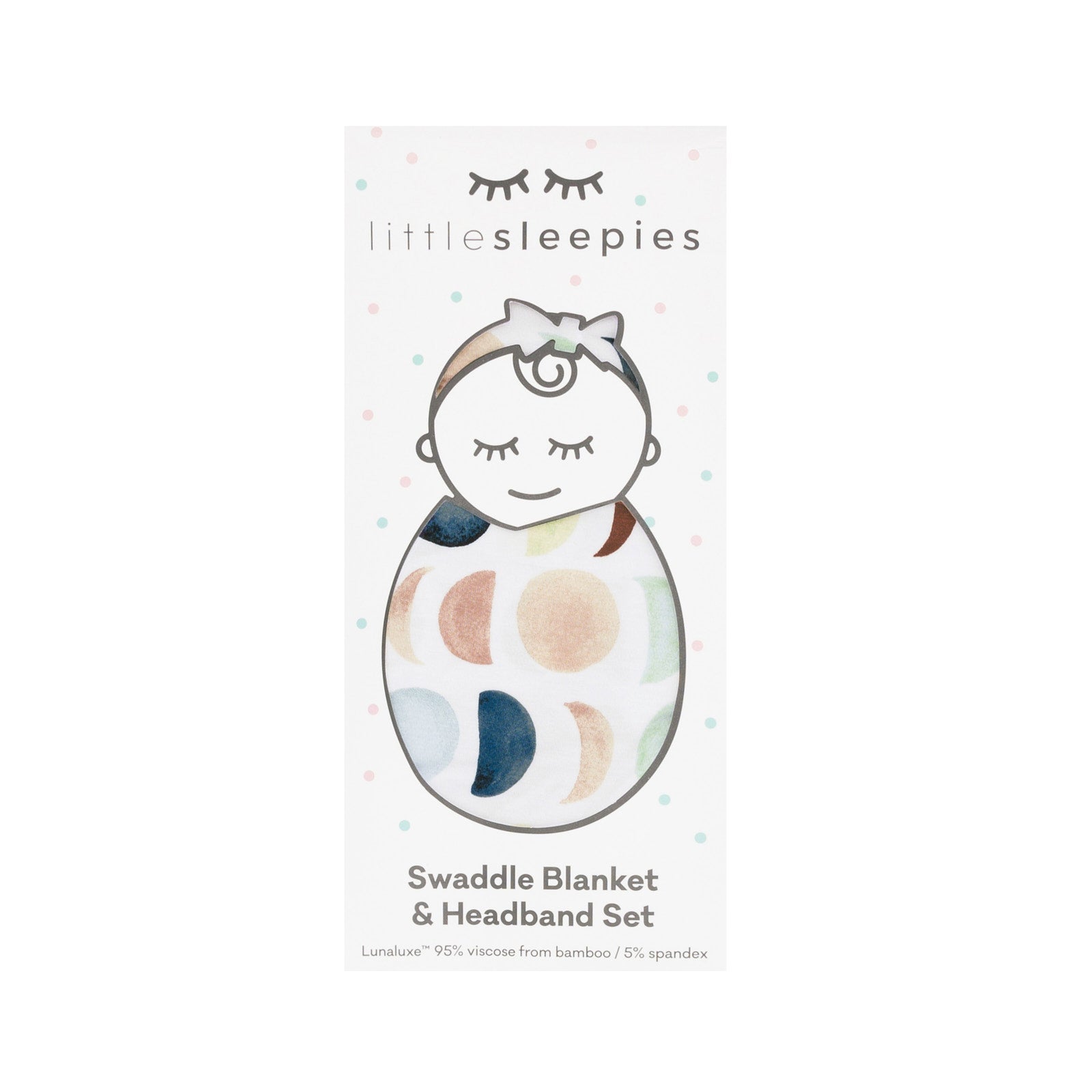 Luna Neutral Swaddle & Luxe Bow Headband Set