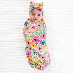 Secret Garden Swaddle & Luxe Bow Headband Set