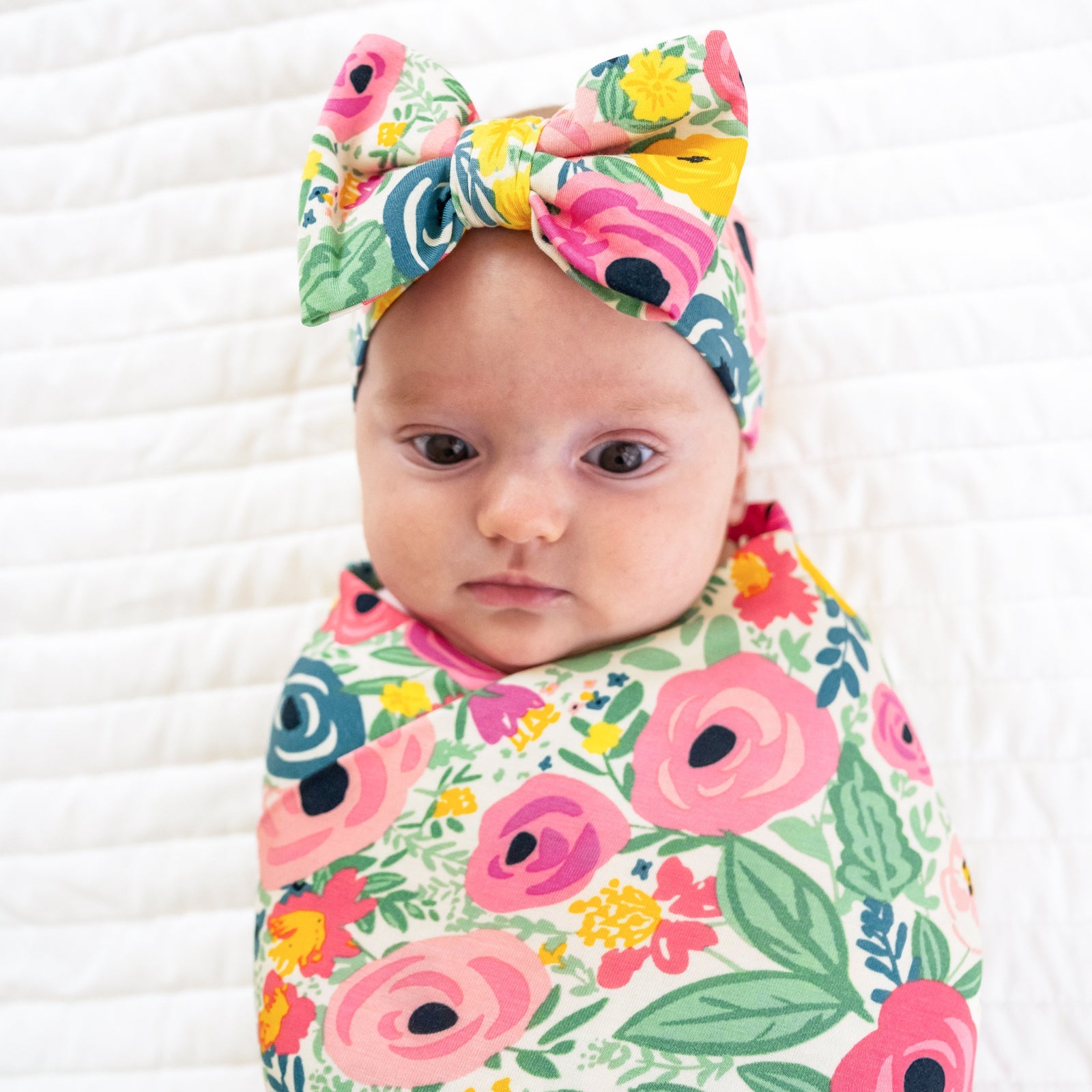 Secret Garden Swaddle & Luxe Bow Headband Set