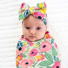 Secret Garden Swaddle & Luxe Bow Headband Set