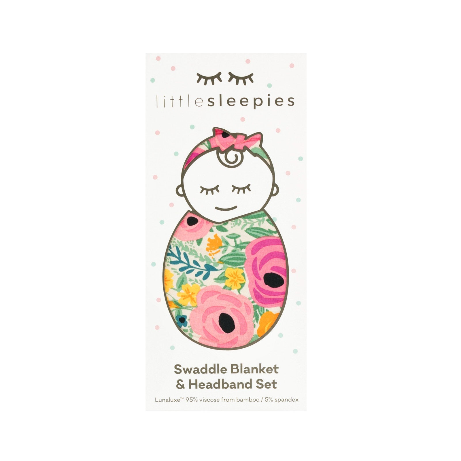 Secret Garden Swaddle & Luxe Bow Headband Set
