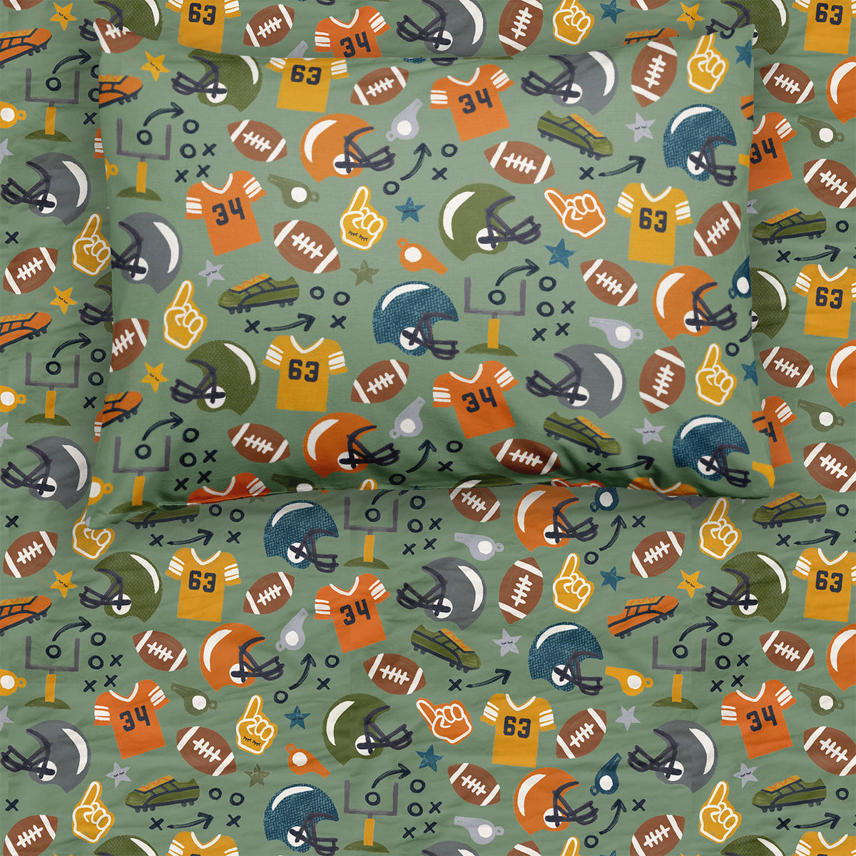 Touchdown Time Twin Sheet Set