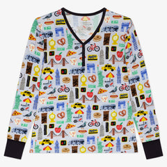The Big Apple Women's Long Sleeve Pajama Top