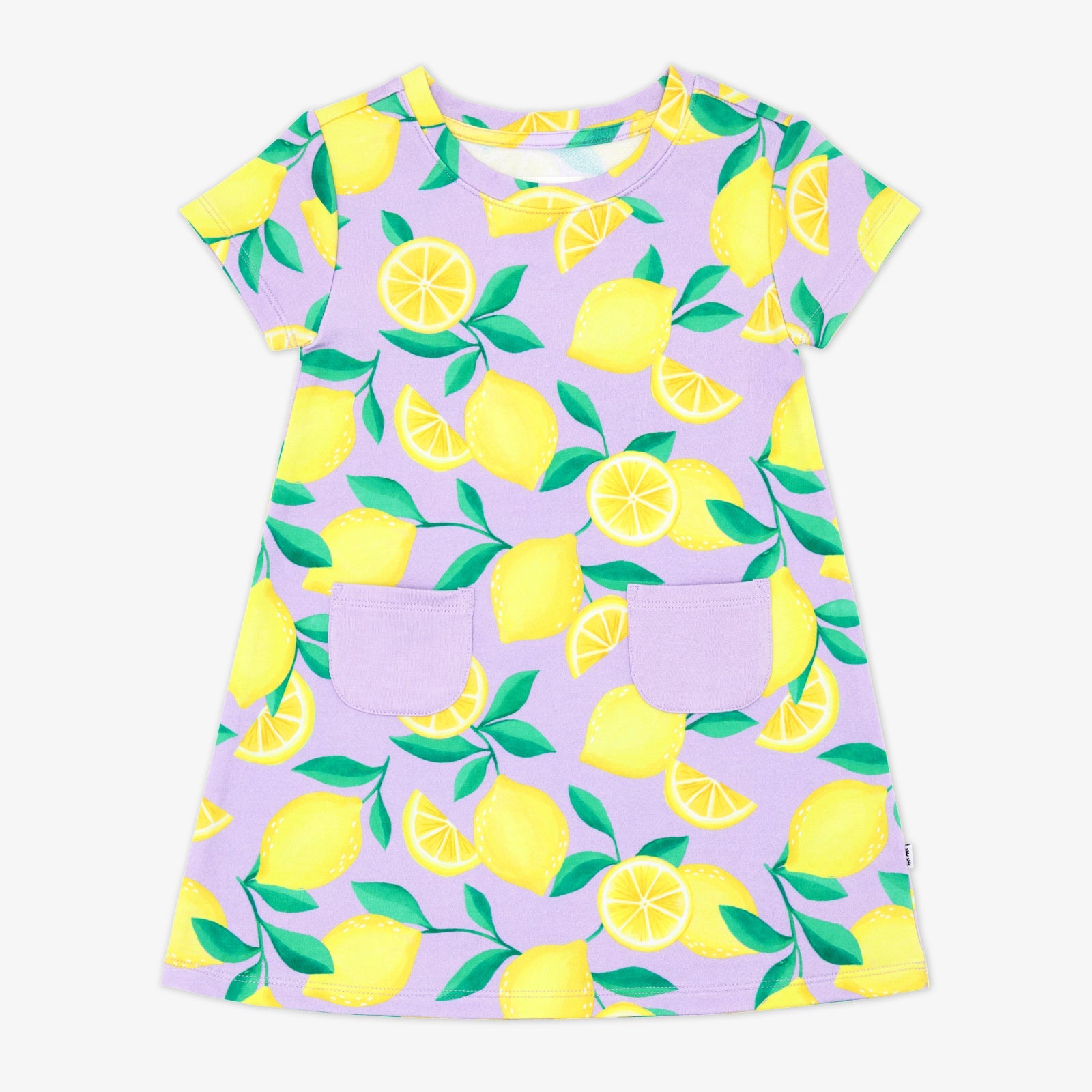 Lavender Sunny Citrus A-Line Pocket Dress