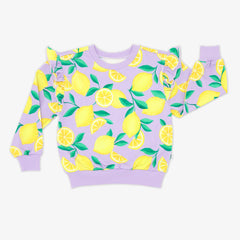 Lavender Sunny Citrus Flutter Crewneck