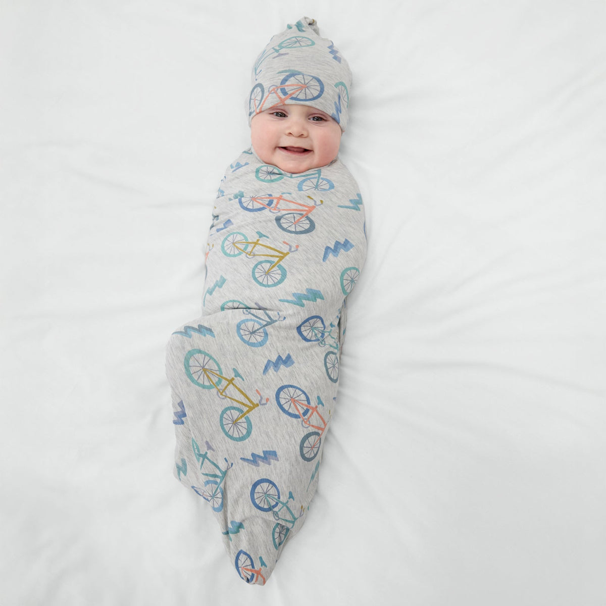 Let's Ride Swaddle & Hat Set