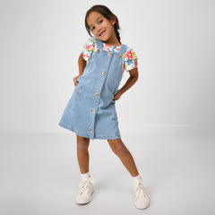 Light Blue Denim Jumper Dress