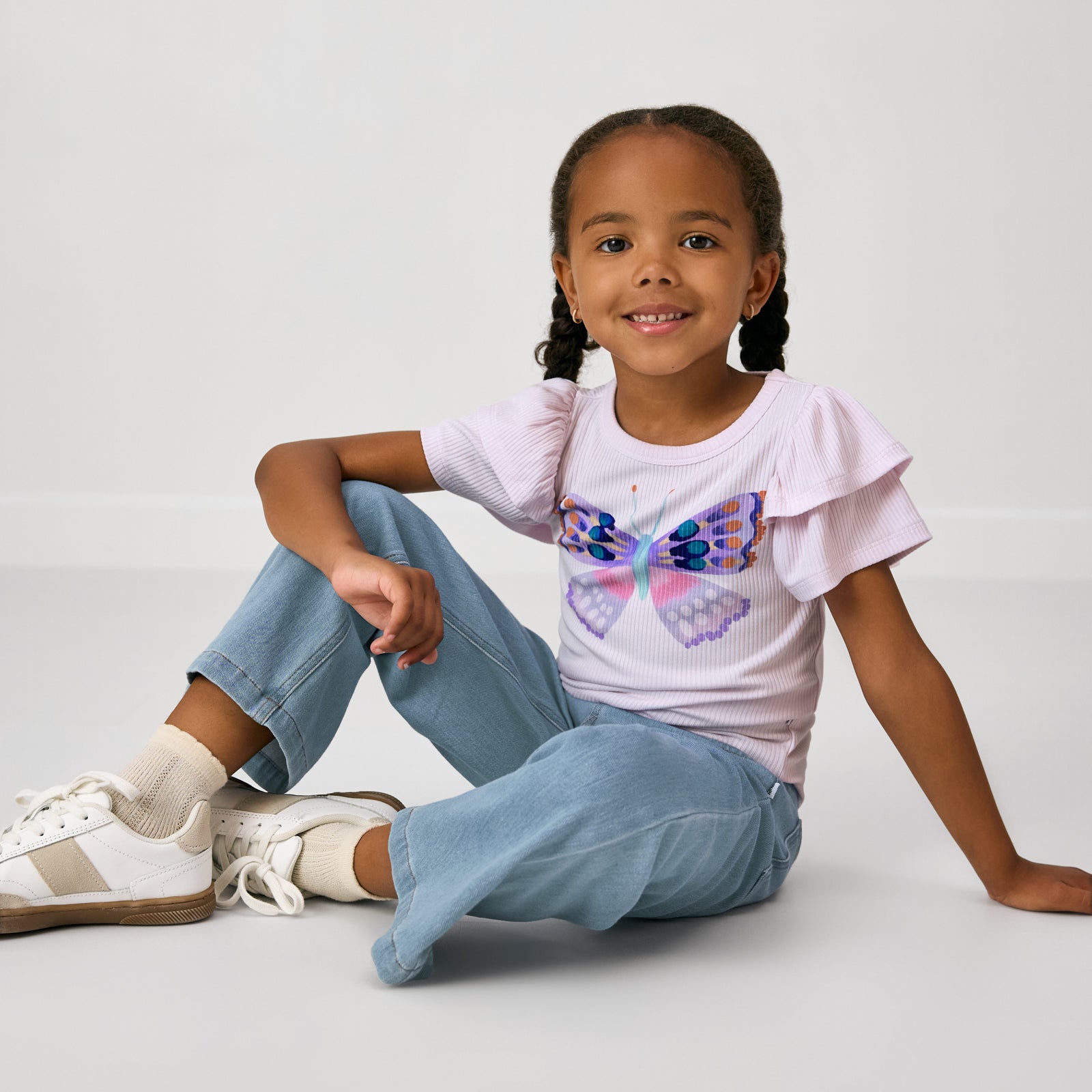 Butterfly Graphic Double Flutter Tee