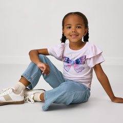 Butterfly Graphic Double Flutter Tee