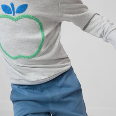 Light Heather Gray Apple Crewneck Sweatshirt