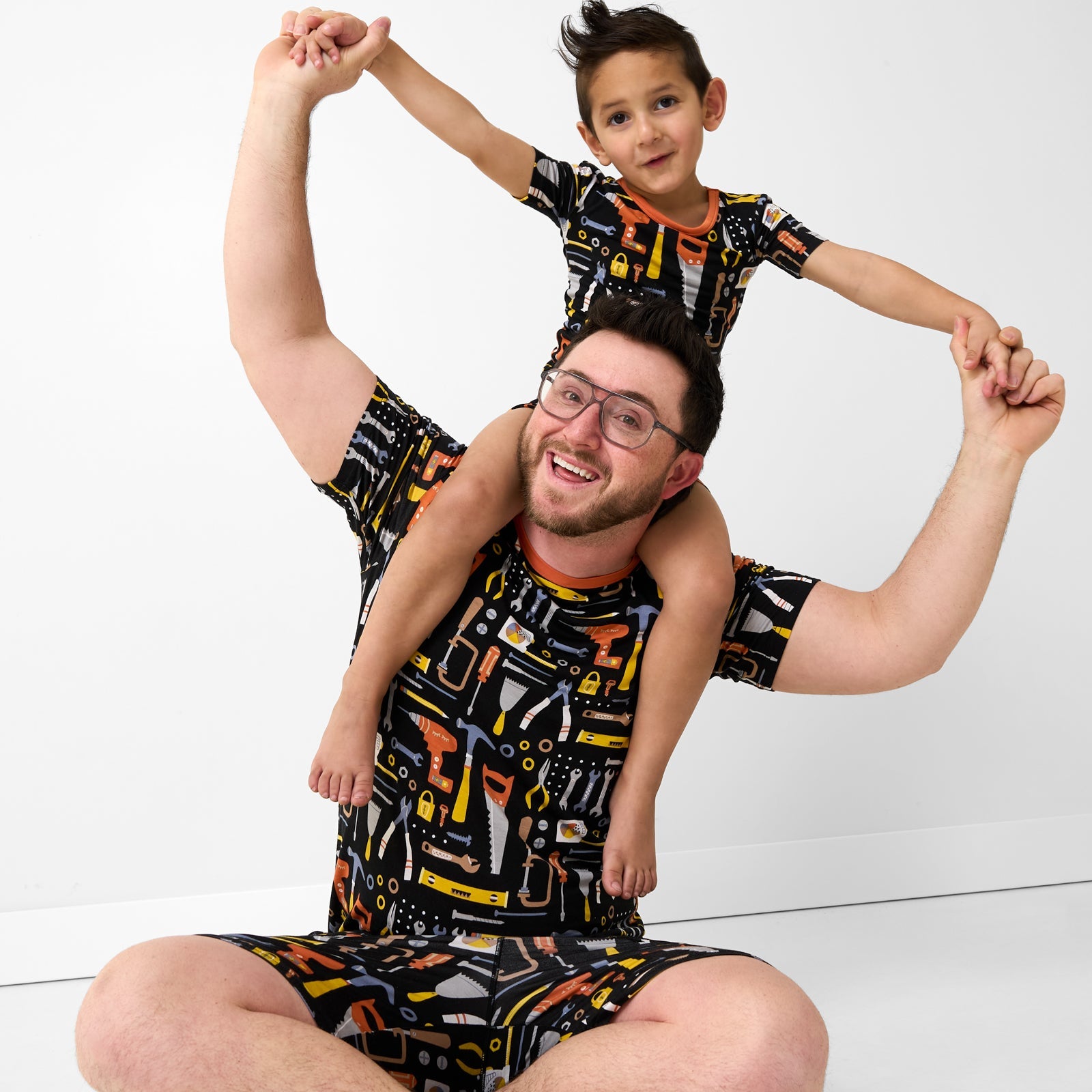 Little Builders Two-Piece Short Sleeve & Shorts Pajama Set
