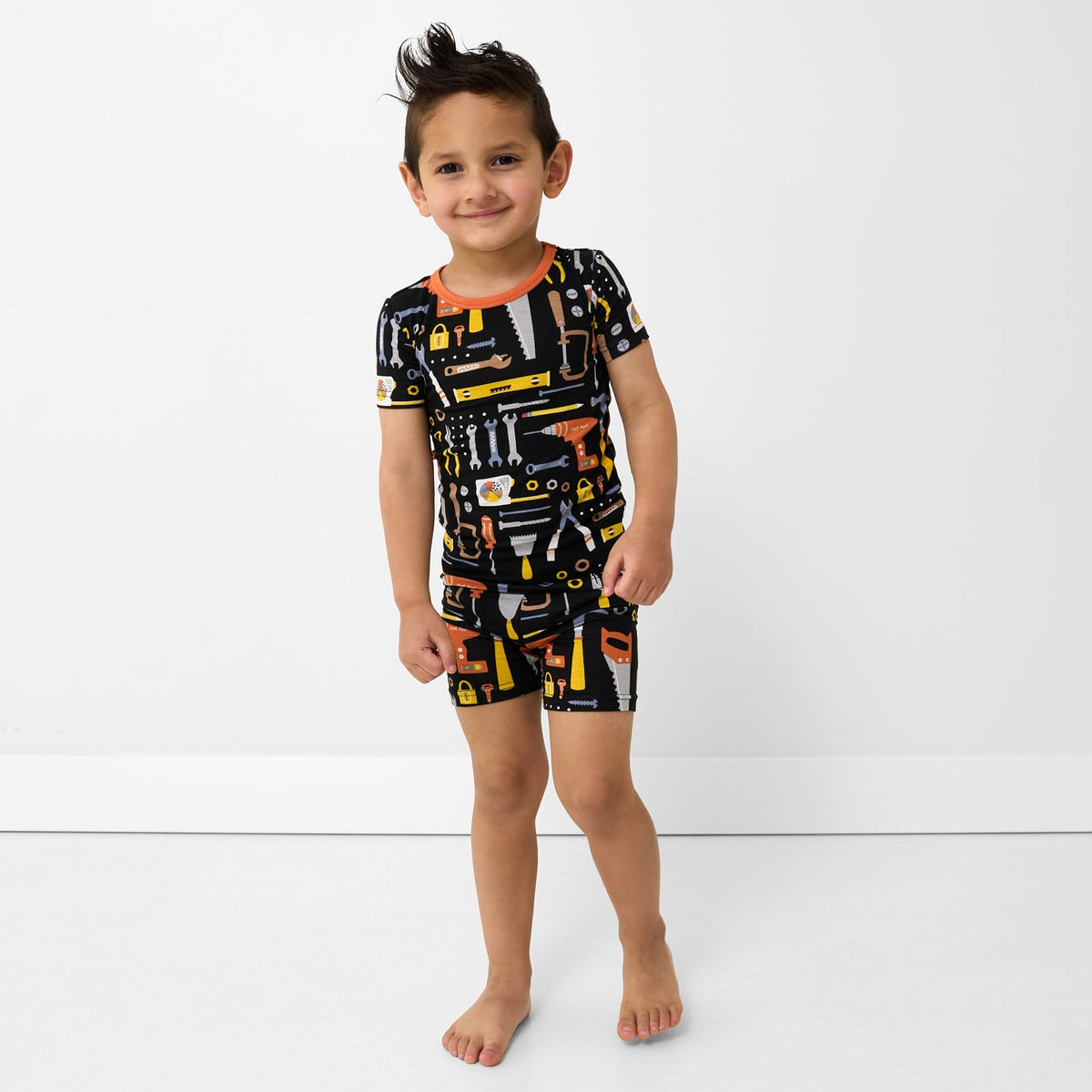 Little Builders Two-Piece Short Sleeve & Shorts Pajama Set