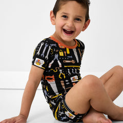Little Builders Two-Piece Short Sleeve & Shorts Pajama Set