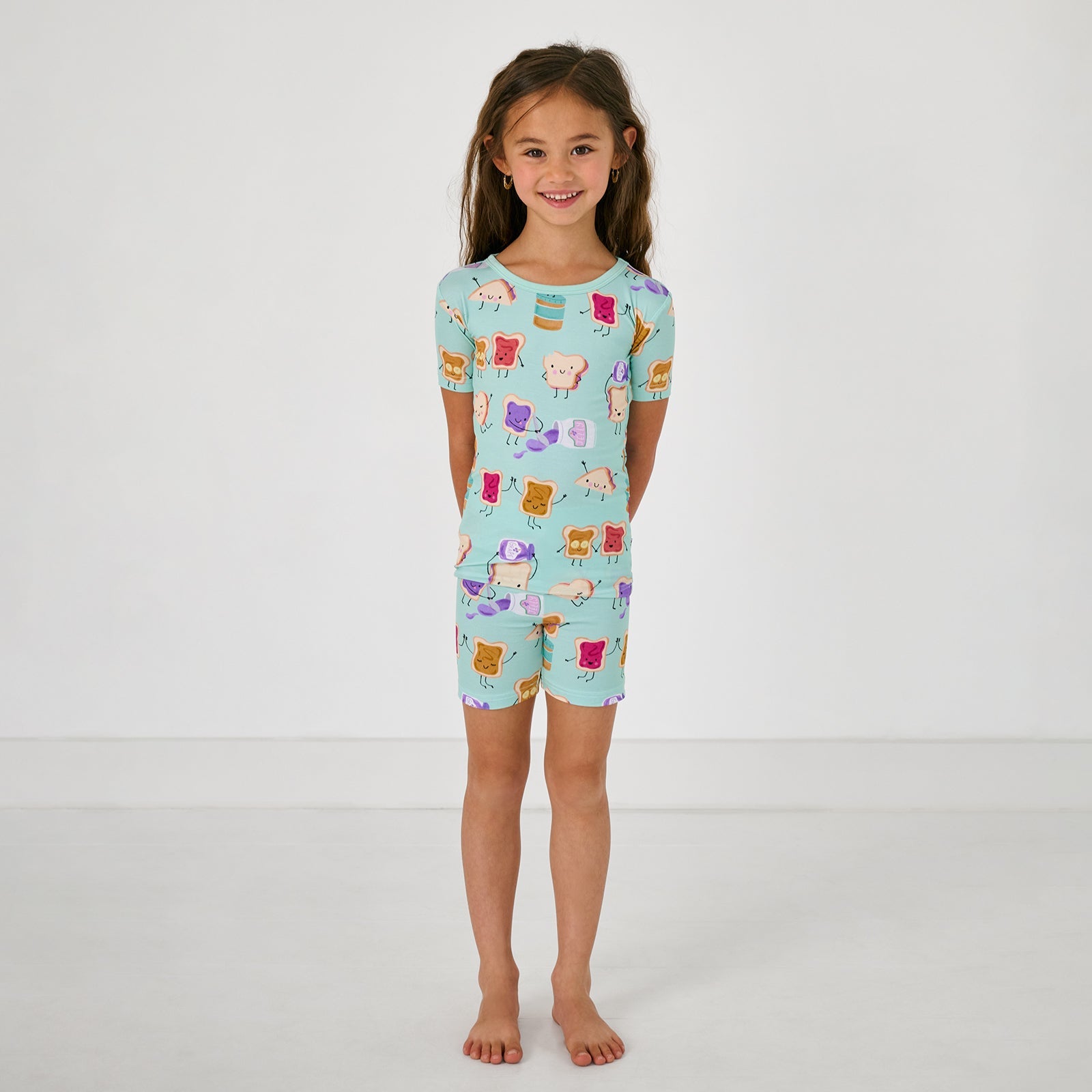 Lunch Buddies Two-Piece Short Sleeve & Shorts Pajama Set