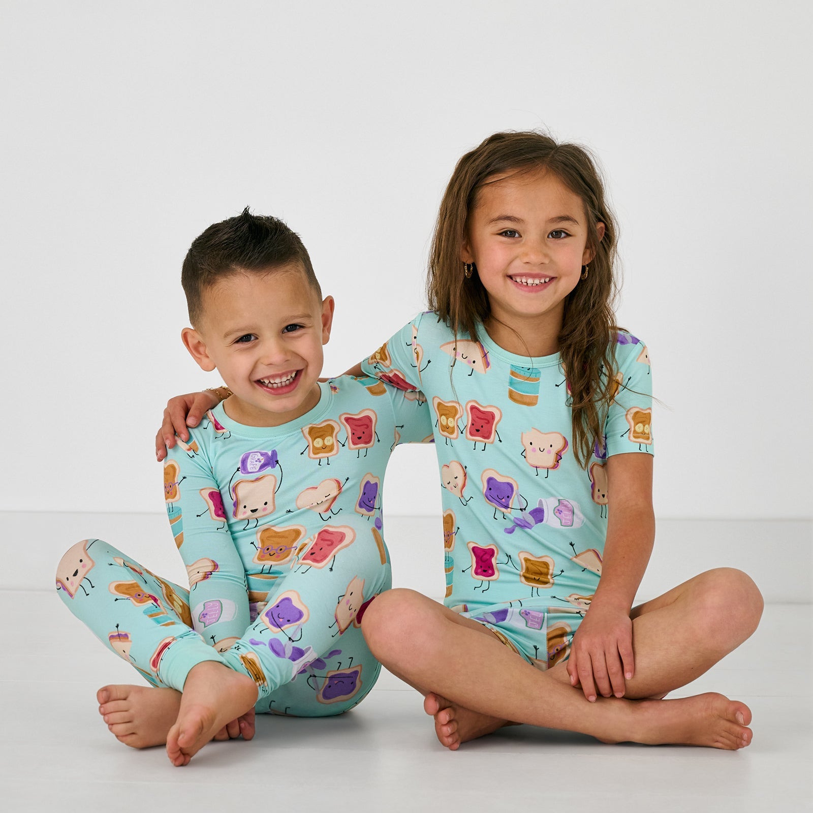 Lunch Buddies Two-Piece Short Sleeve & Shorts Pajama Set
