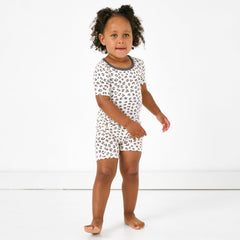Luxe Leopard Two-Piece Short Sleeve & Shorts Pajama Set