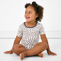 Luxe Leopard Two-Piece Short Sleeve & Shorts Pajama Set