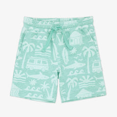 Mint Surf Shack Drawstring Shorts