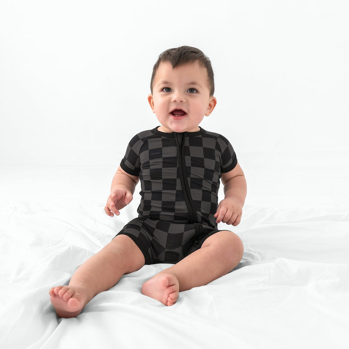 Monochrome Checks Shorty Zippy