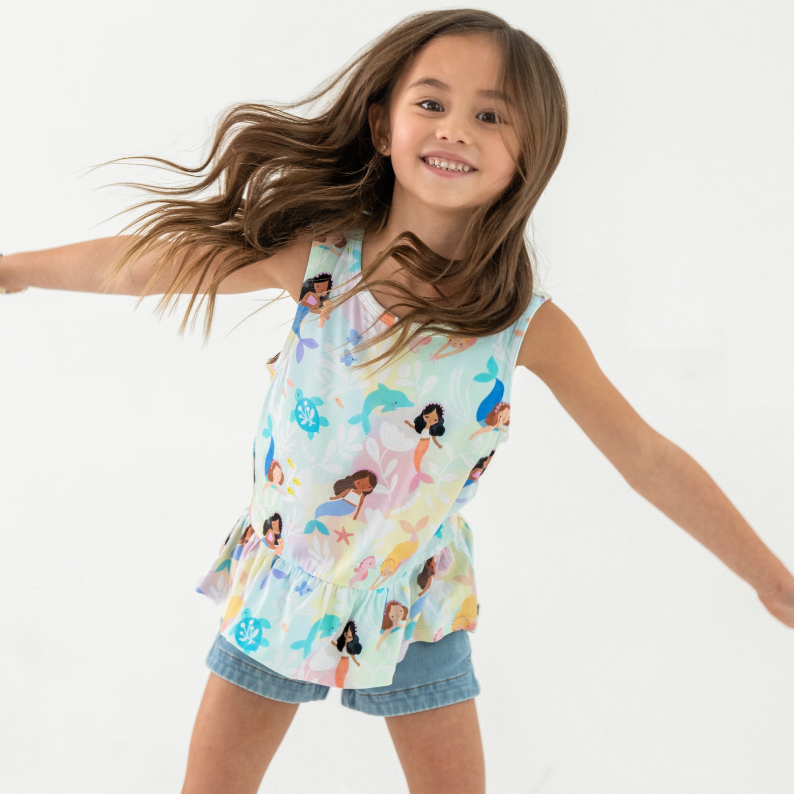 Mystic Mermaids Peplum Tank