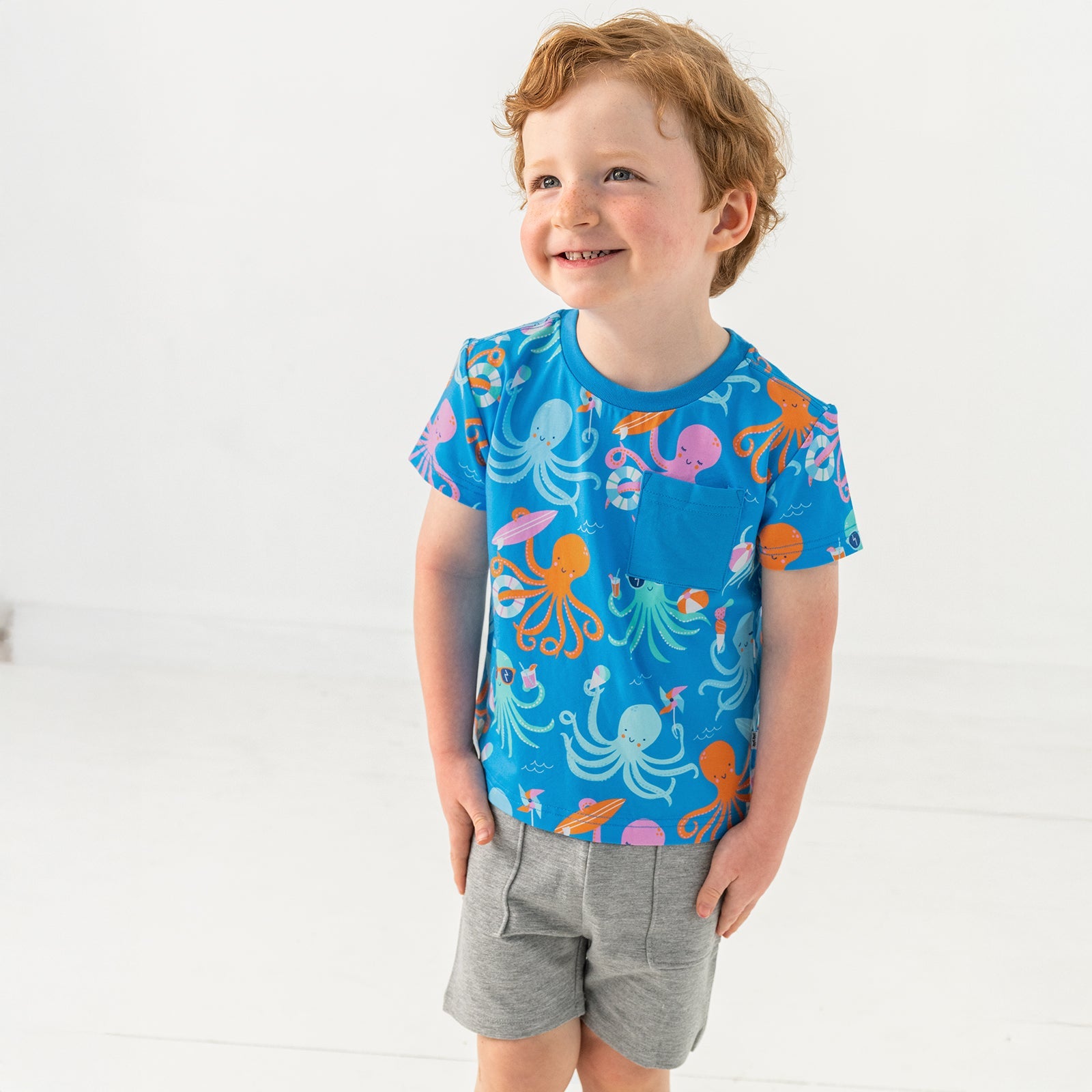 Octopus Party Relaxed Pocket Tee