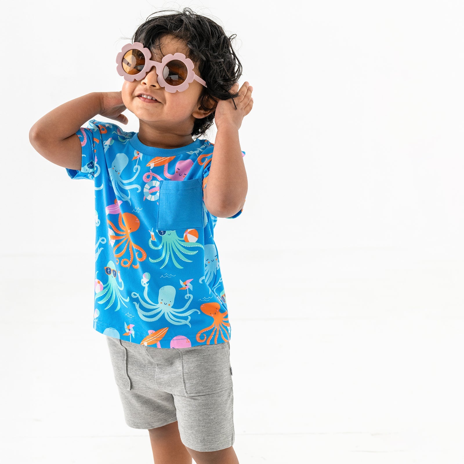 Octopus Party Relaxed Pocket Tee