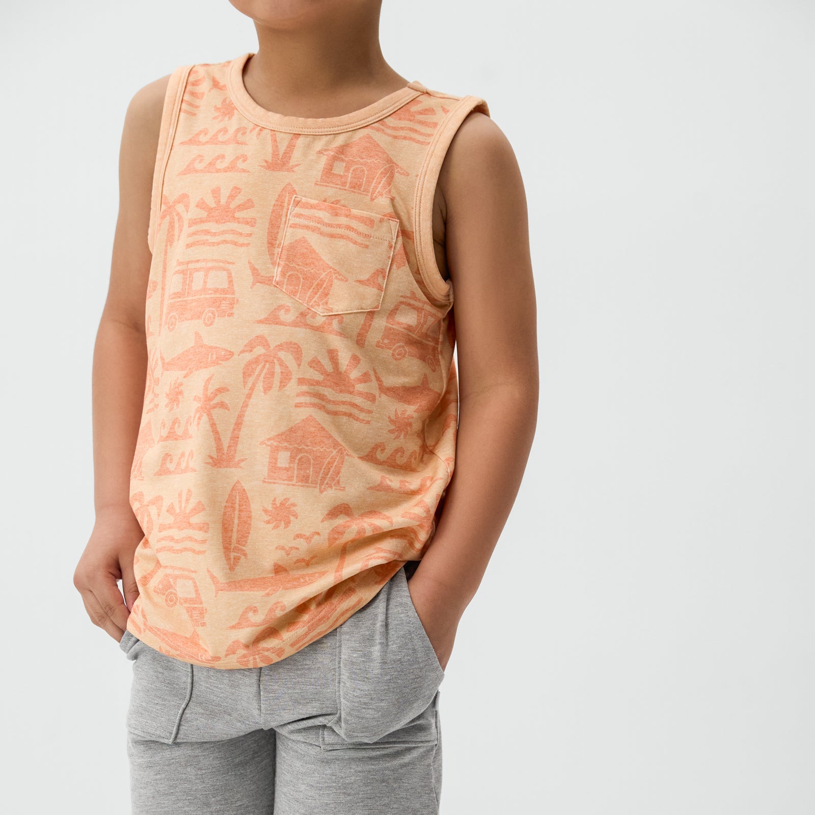 Orange Surf Shack Pocket Tank