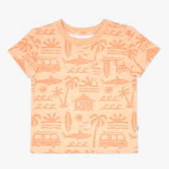 Orange Surf Shack Relaxed Pocket Tee