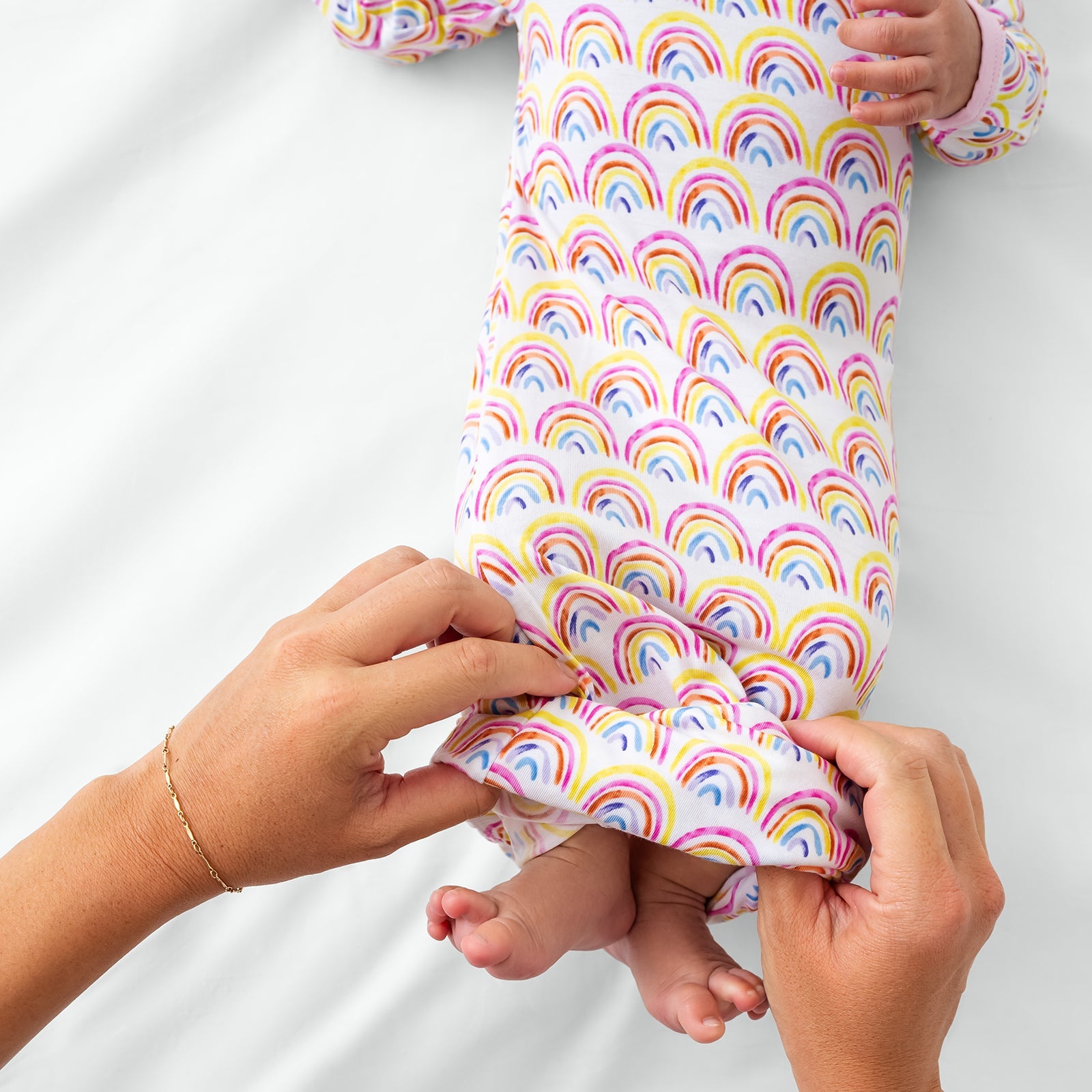 Pastel Rainbows Infant Gown