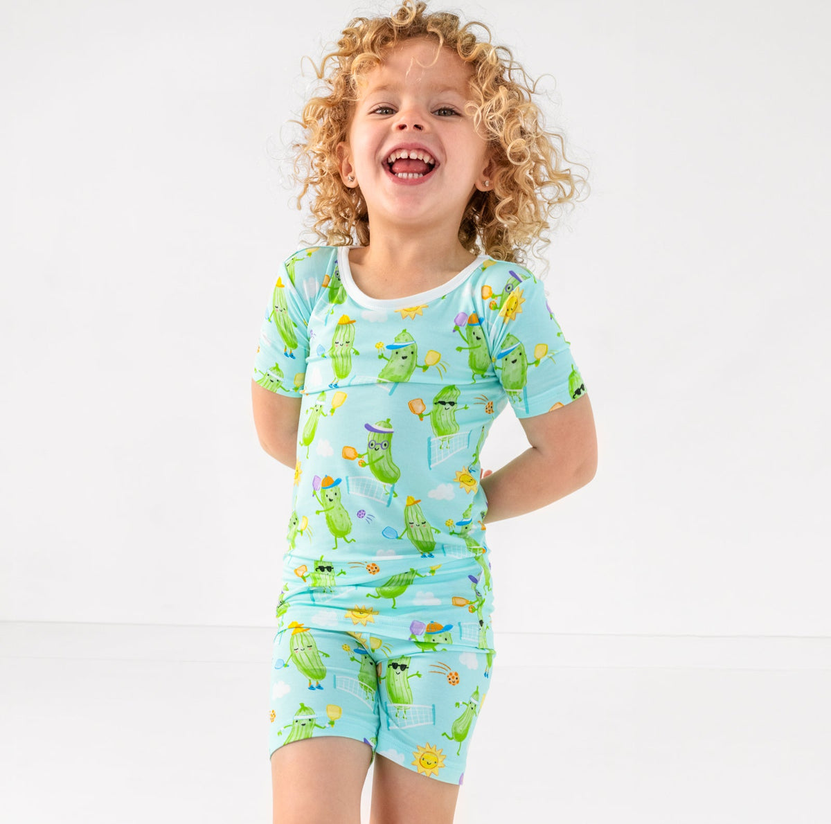 Pickle Power Two-Piece Short Sleeve & Shorts Pajama Set