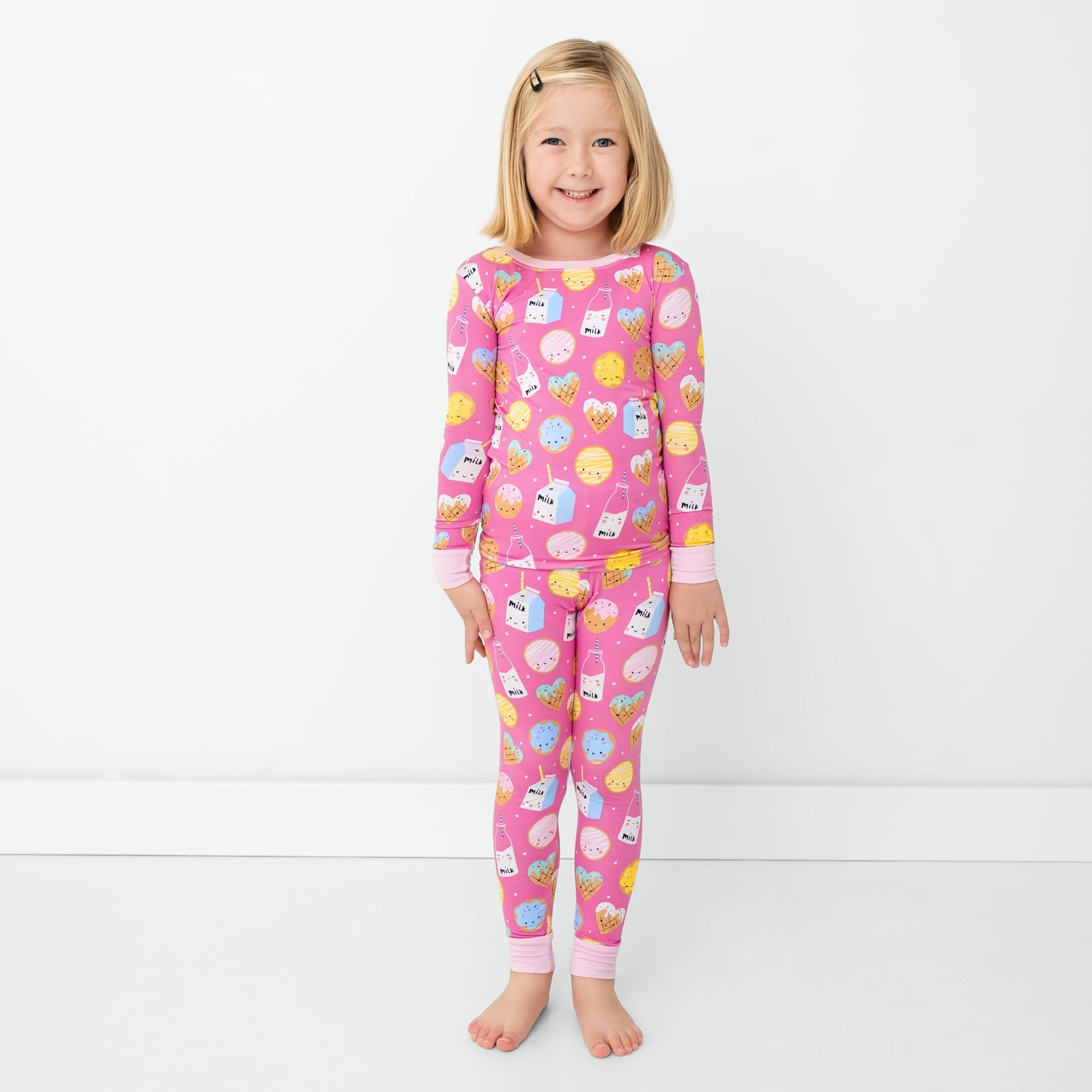 Pink Cookies & Milk Two-Piece Pajama Set