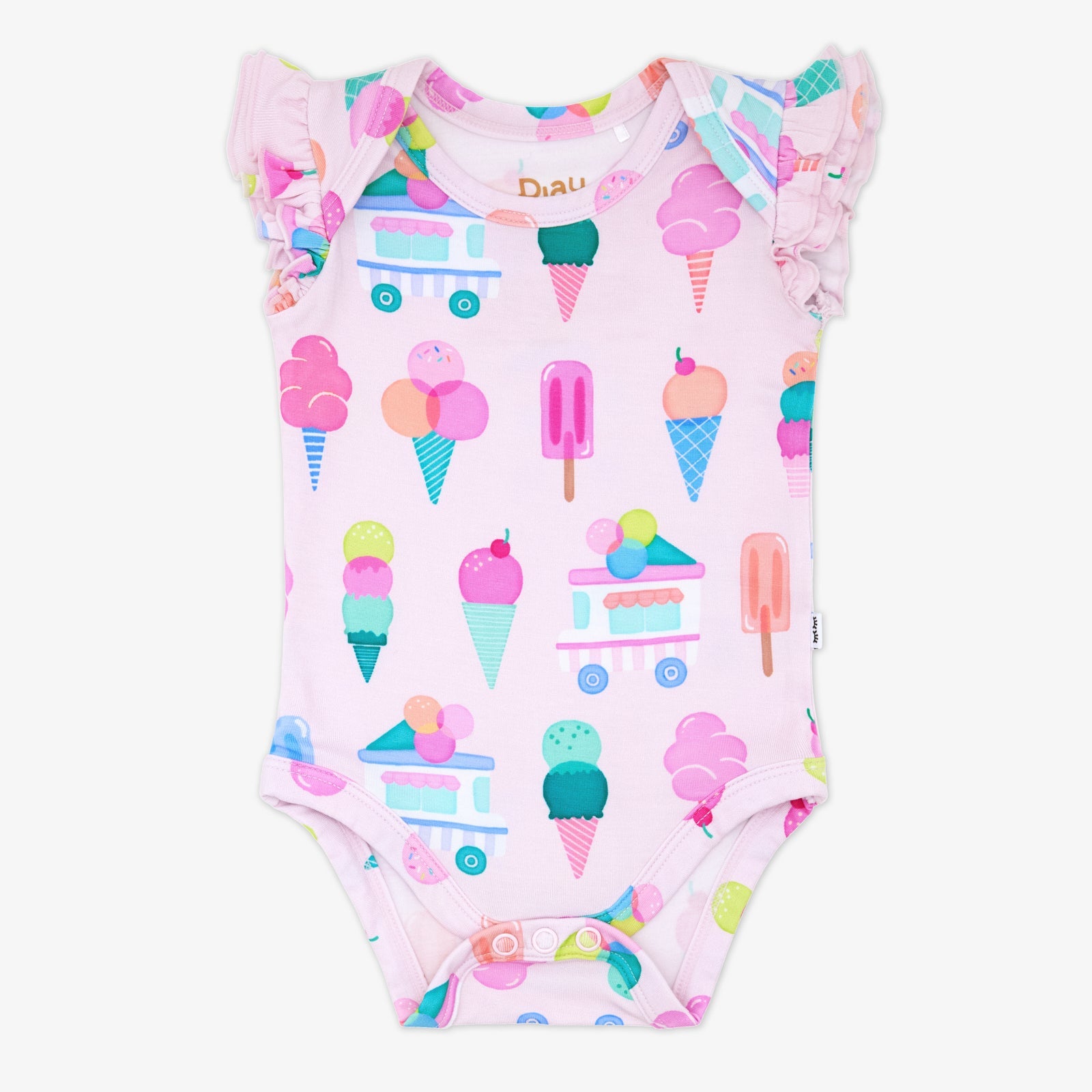 Pink Sweet Scoops Flutter Bodysuit