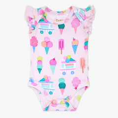 Pink Sweet Scoops Flutter Bodysuit