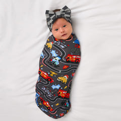 Disney & Pixar Piston Cup Swaddle & Luxe Bow Headband Set