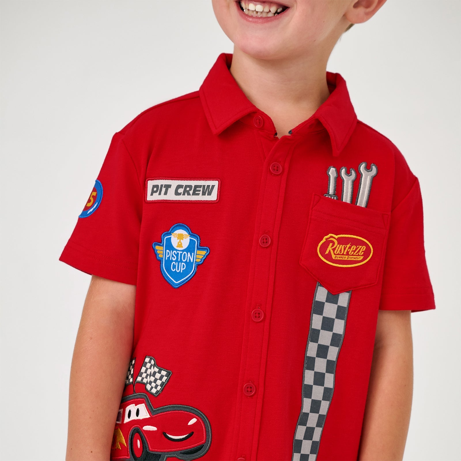 Disney & Pixar Piston Cup Button Down Polo