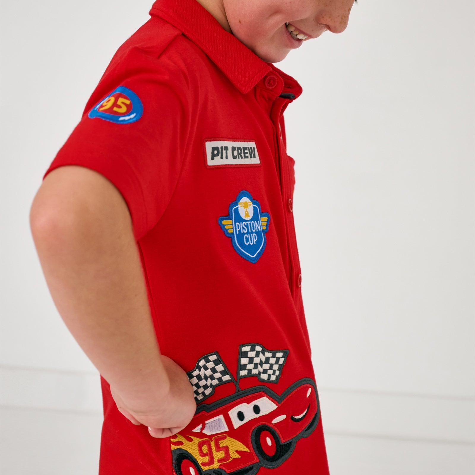 Disney & Pixar Piston Cup Button Down Polo