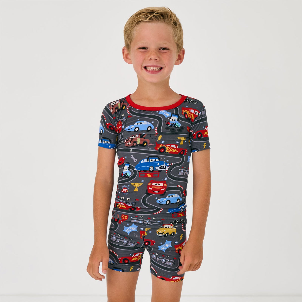 Disney & Pixar Piston Cup Two-Piece Short Sleeve & Shorts Pajama Set