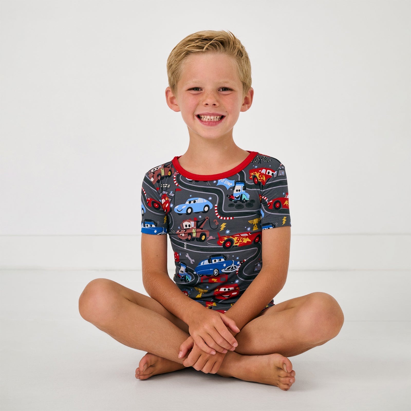 Disney & Pixar Piston Cup Two-Piece Short Sleeve & Shorts Pajama Set