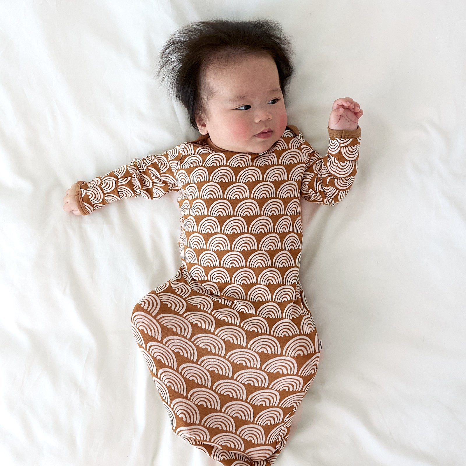 Rust Rainbows Infant Gown
