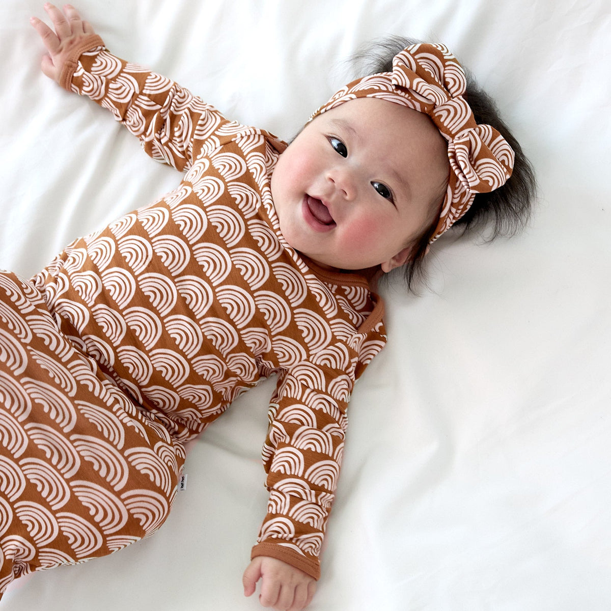 Rust Rainbows Infant Gown