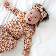 Rust Rainbows Infant Gown
