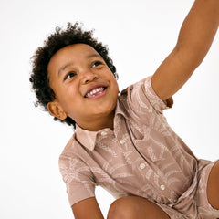 Sandy Palms Button Down Polo