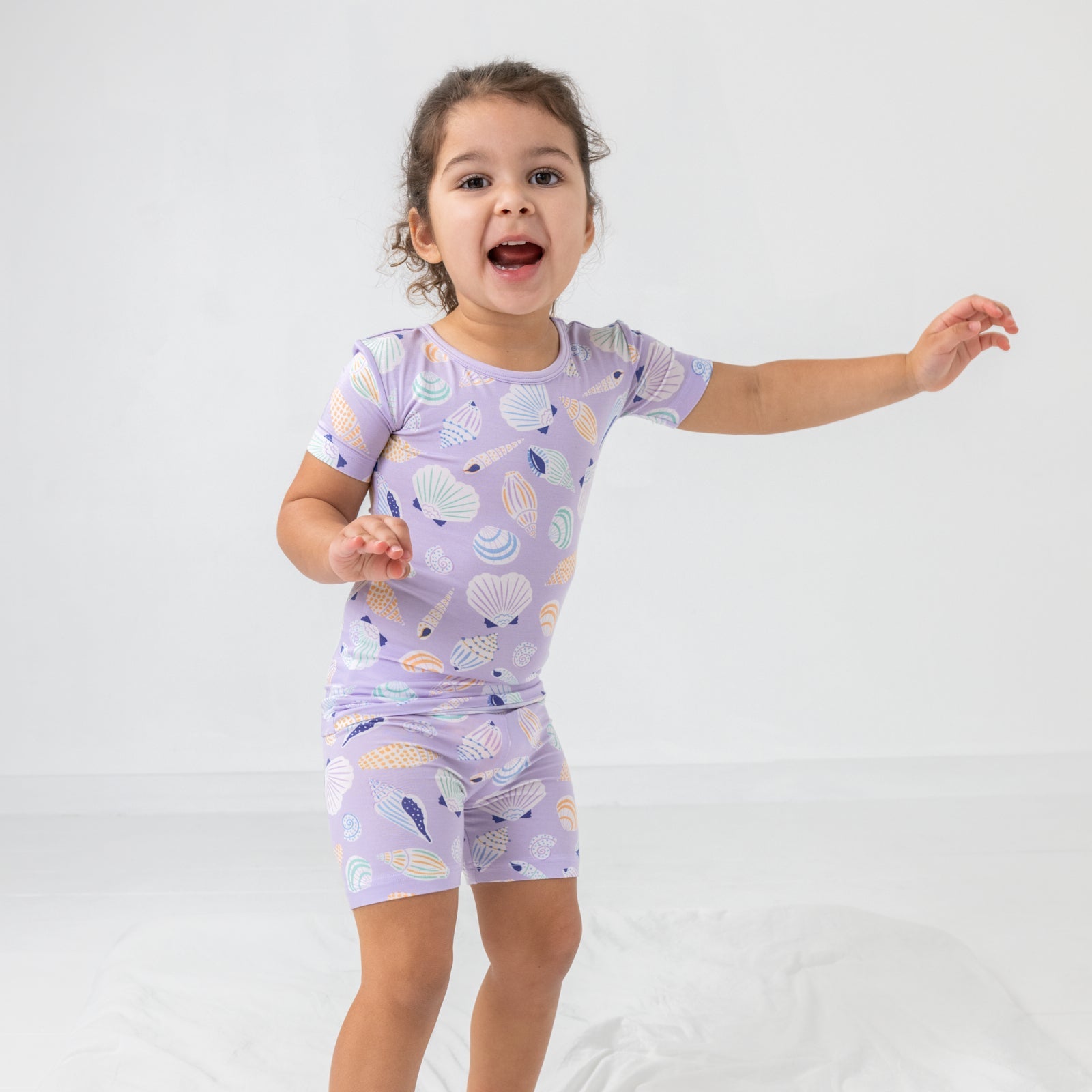 Sandy Treasures Two-Piece Short Sleeve & Shorts Pajama Set