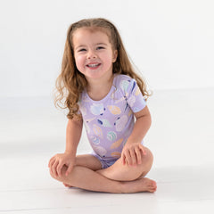 Sandy Treasures Two-Piece Short Sleeve & Shorts Pajama Set