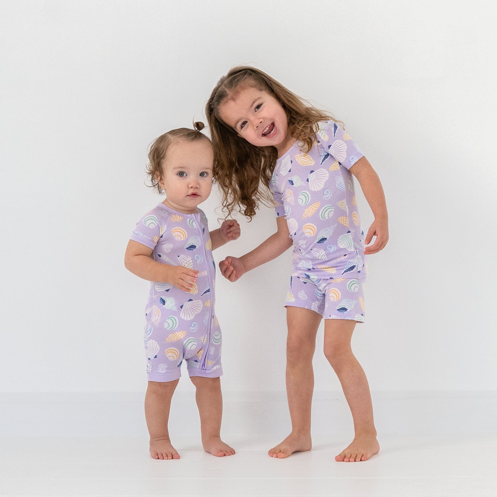Sandy Treasures Two-Piece Short Sleeve & Shorts Pajama Set